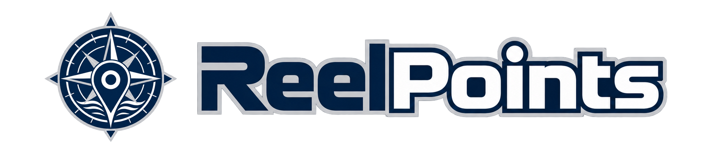 ReelPoints compass and waypoint logo